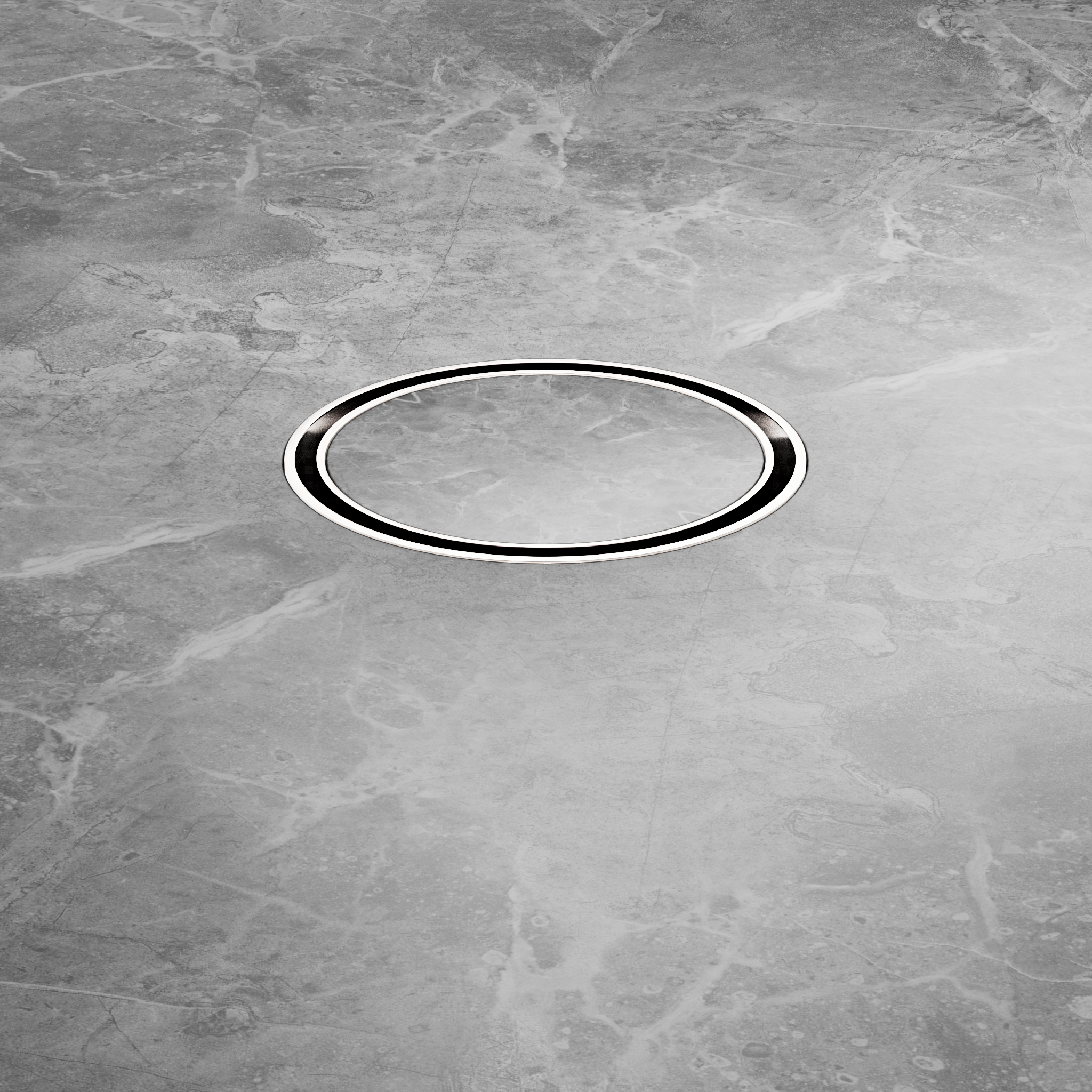 100mm Round Tile Insert Floor Waste 50mm Outlet Brushed Nickel