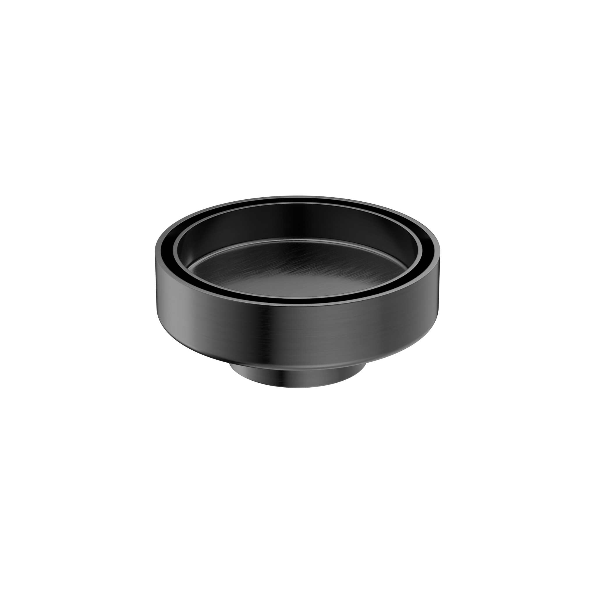 100mm Round Tile Insert Floor Waste 50mm Outlet Gun Metal