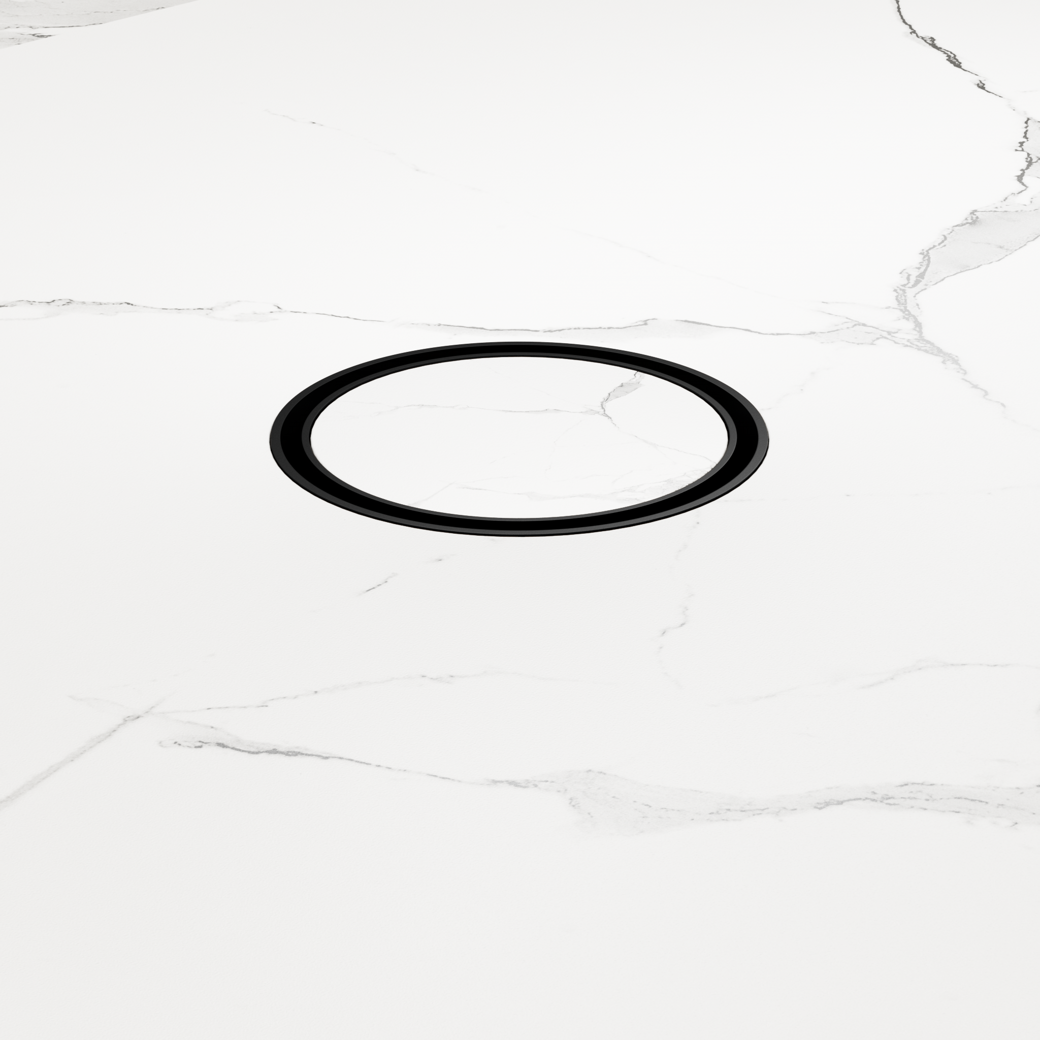 100mm Round Tile Insert Floor Waste 50mm Outlet Matte Black