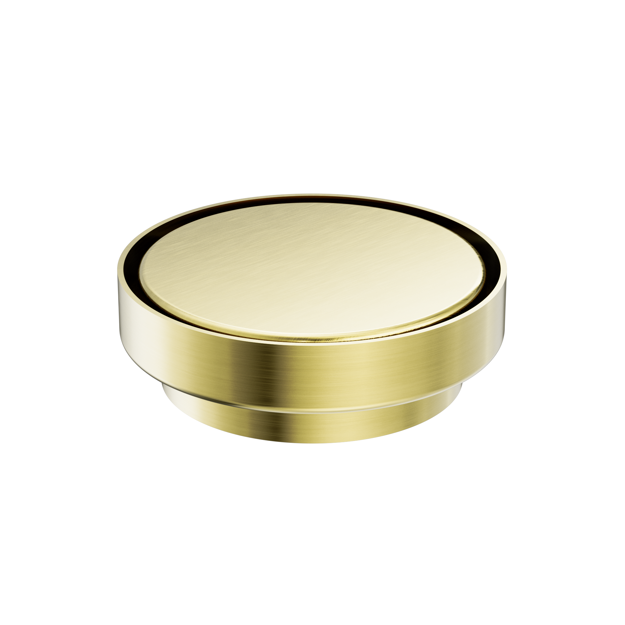 130mm Round Tile Insert Floor Waste 100mm Outlet Brushed Gold