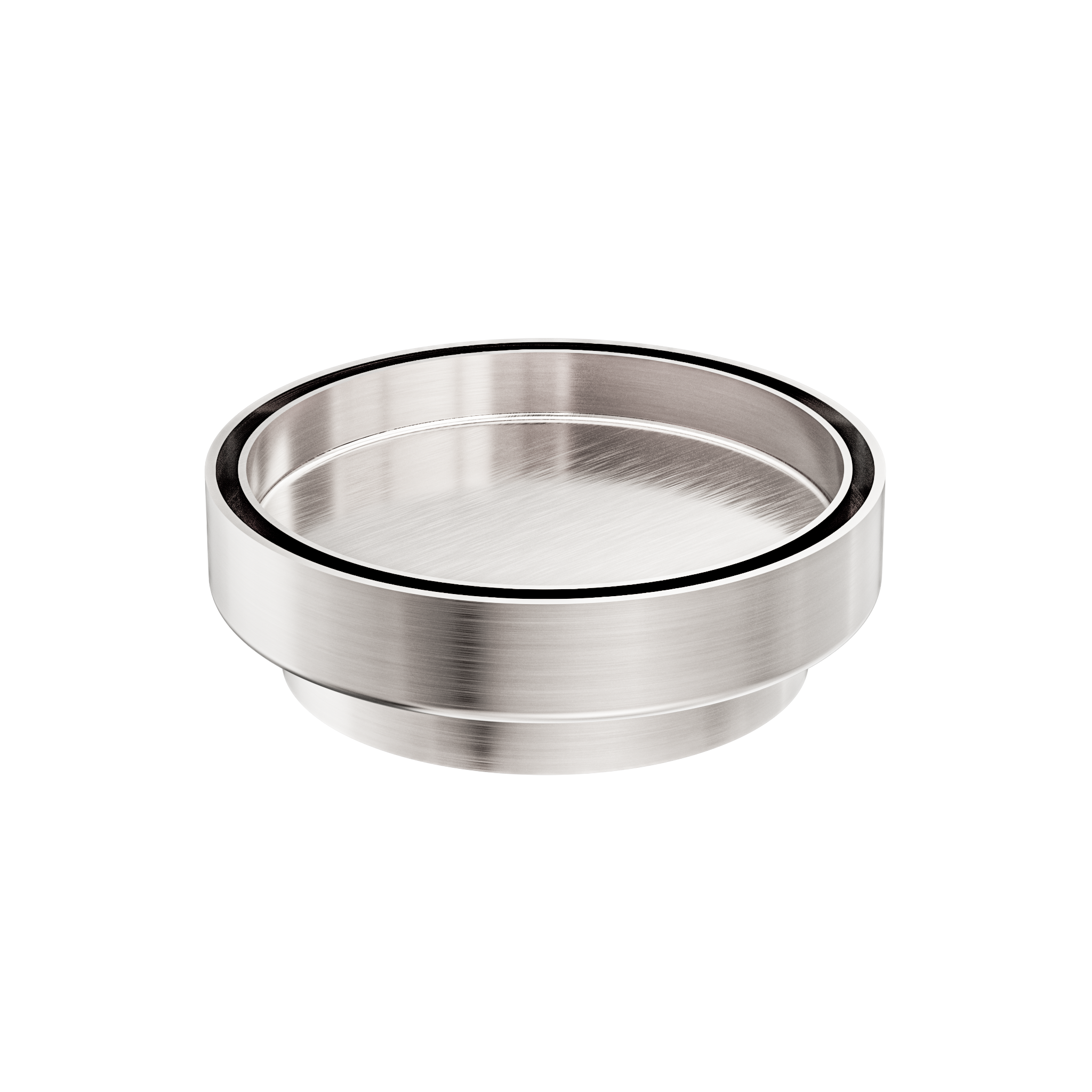 130mm Round Tile Insert Floor Waste 100mm Outlet Brushed Nickel