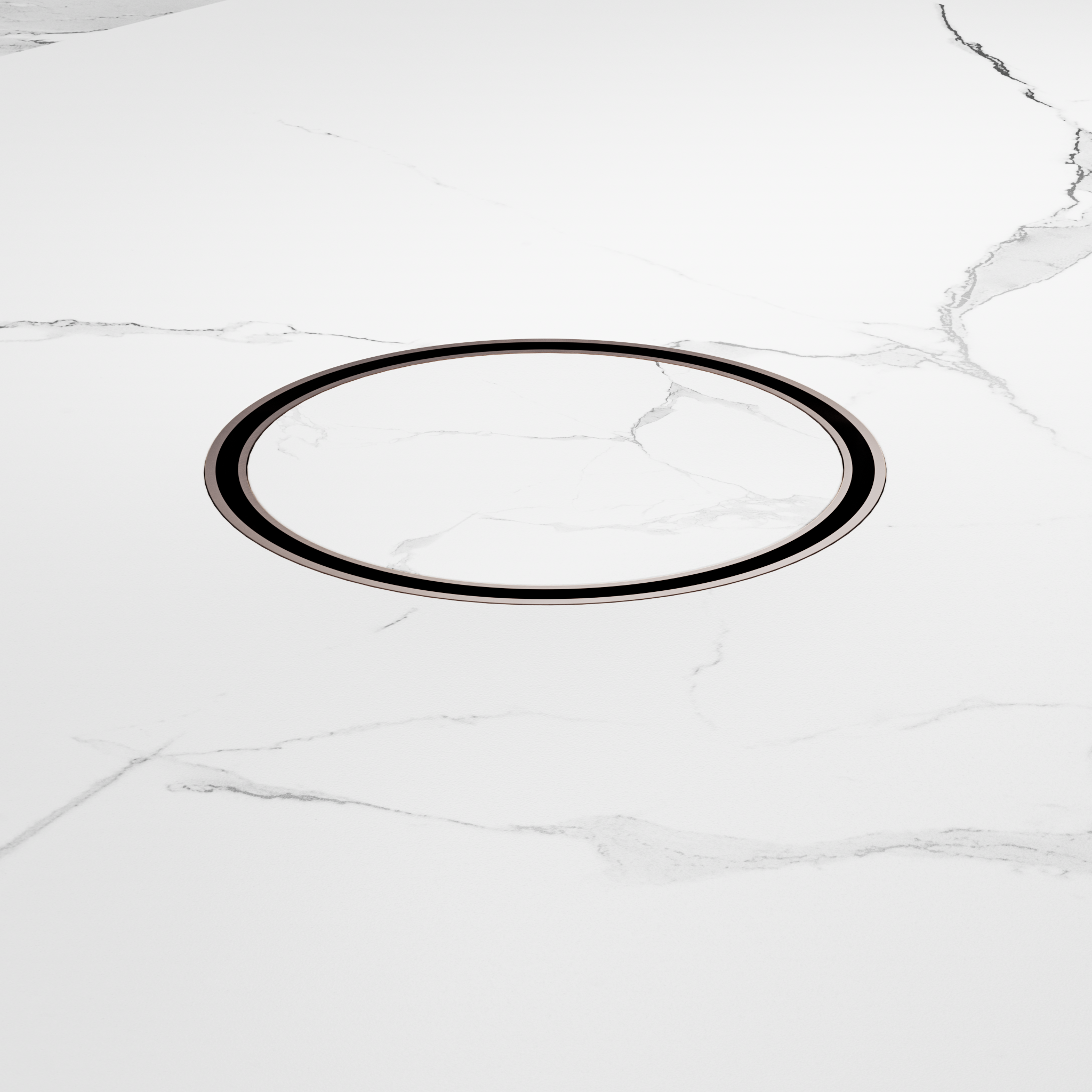 130mm Round Tile Insert Floor Waste 100mm Outlet Brushed Bronze