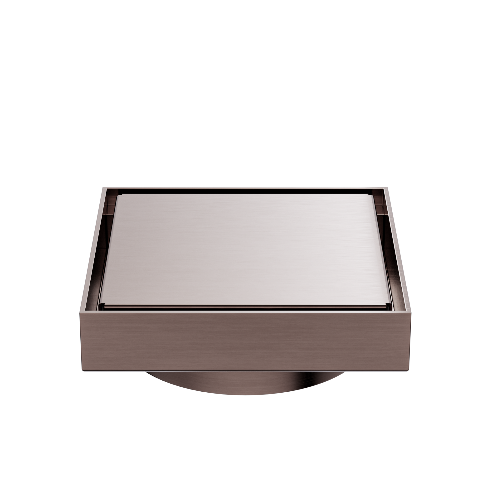 130mm Square Tile Insert Floor Waste 100mm Outlet Brushed Bronze