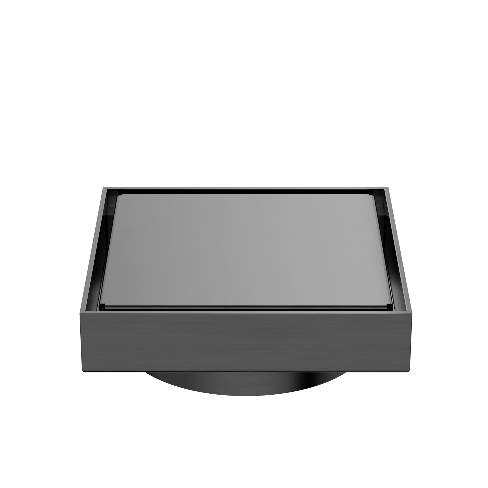 130mm Square Tile Insert Floor Waste 100mm Outlet Gun Metal