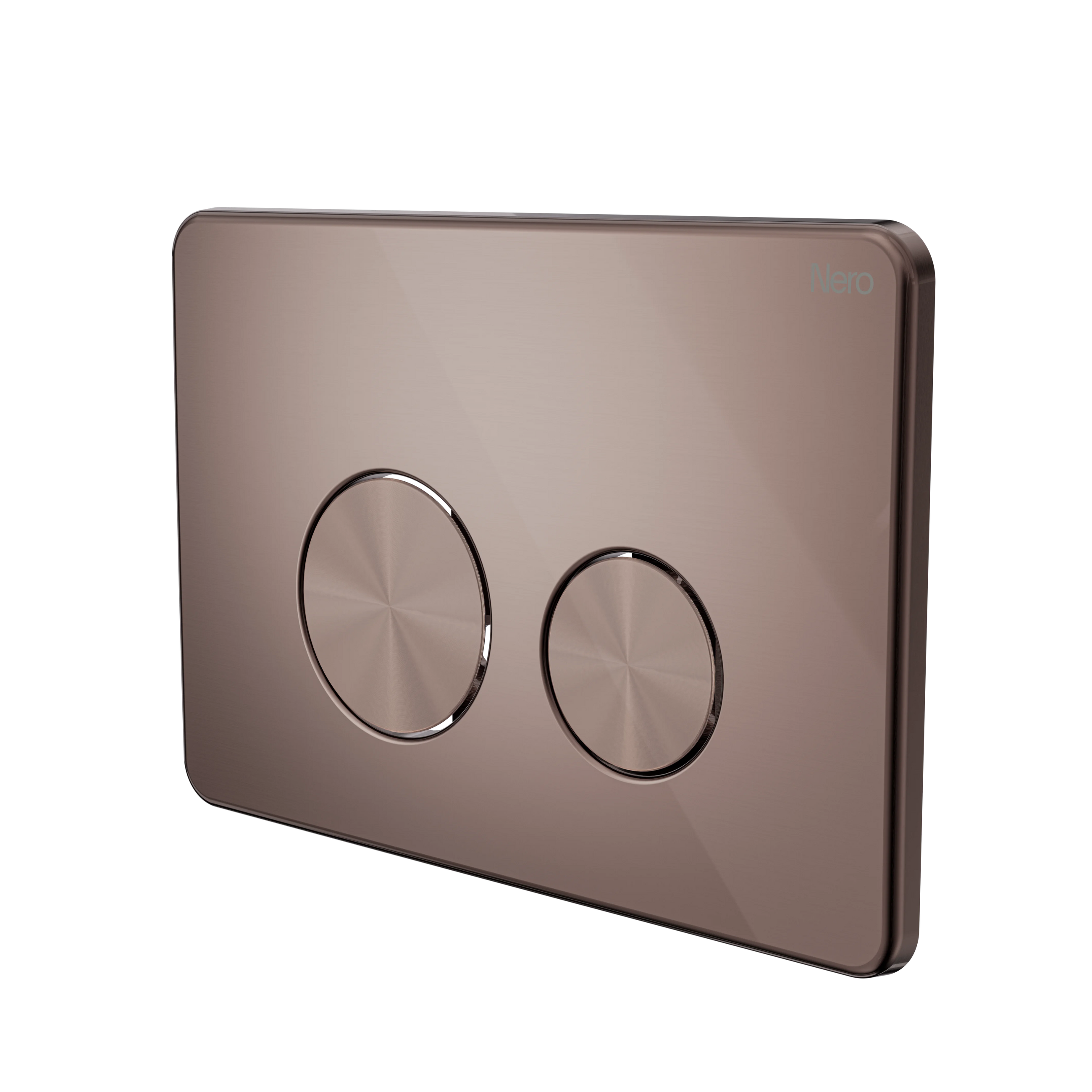 In Wall Toilet Push Plate Brushed Bronze