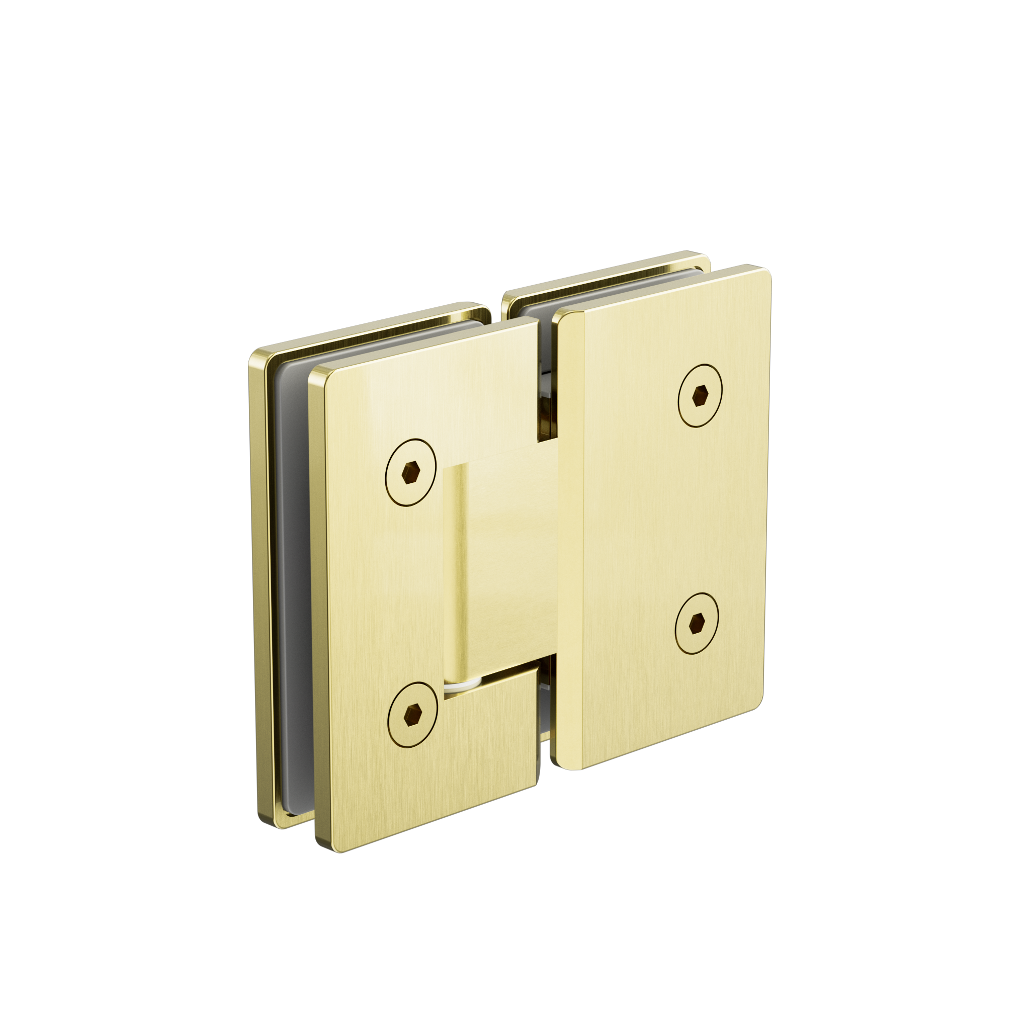 180 Degree Glass To Glass Shower Hinge 10mm Glass Brushed Gold