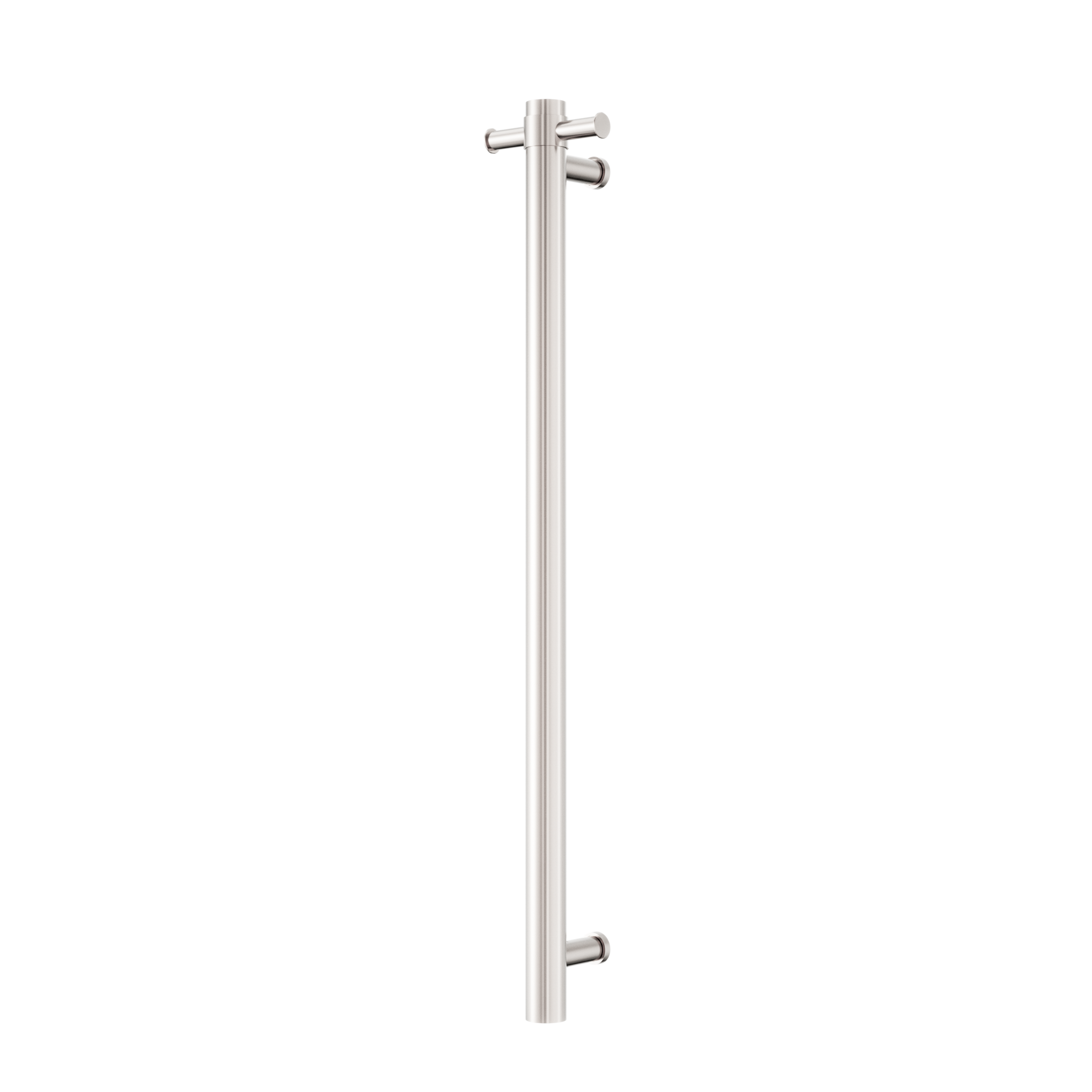 Mecca 240V Single Vertical Heated Towel Rail Brushed Nickel