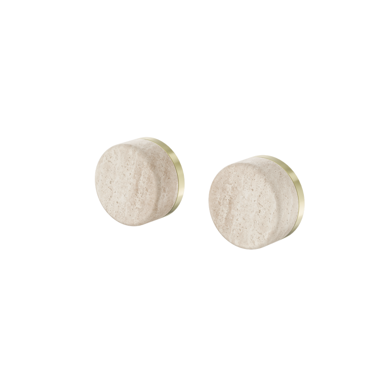 Serenity Wall Top Assembly With Rome Travertine Handle Brushed Gold