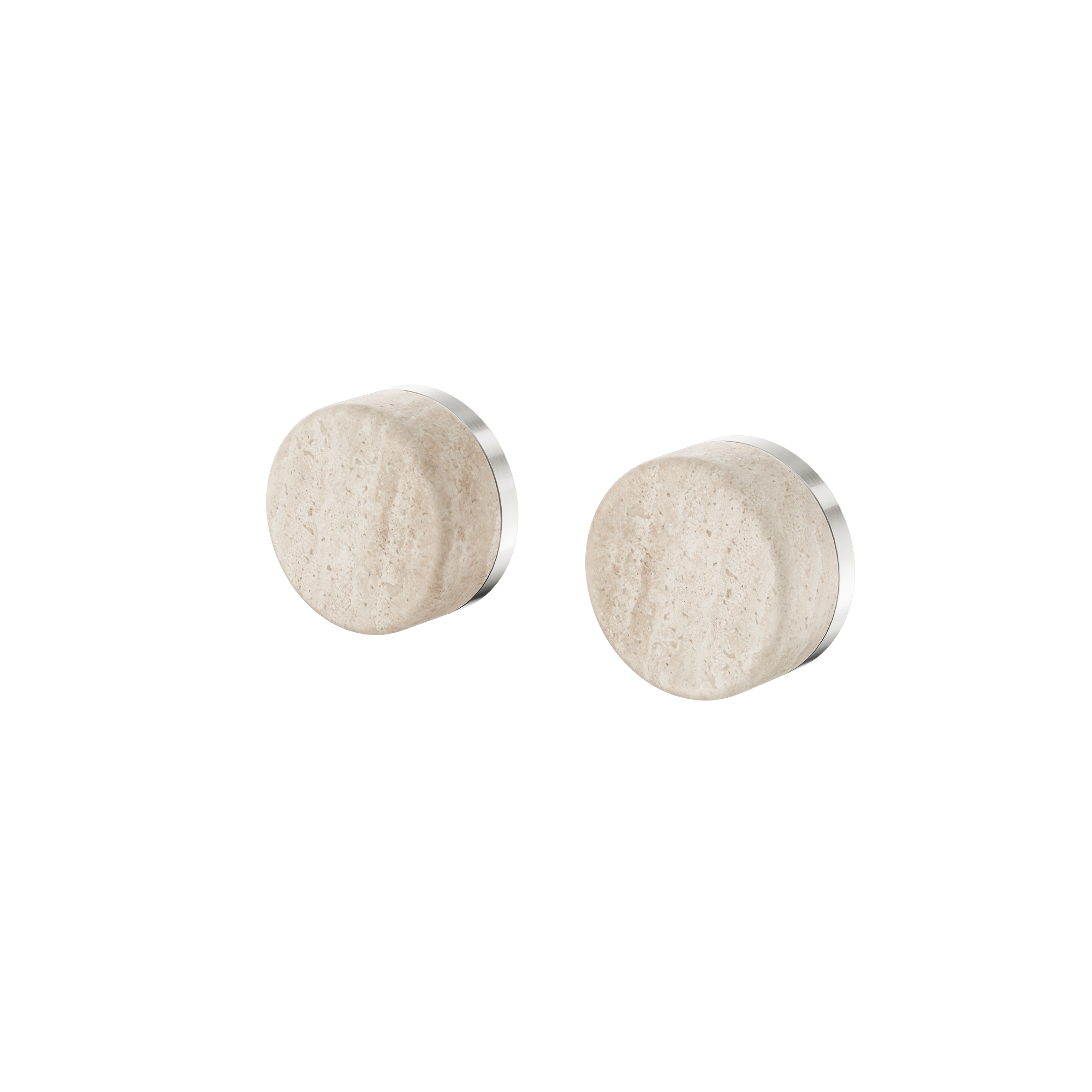 Serenity Wall Top Assembly With Rome Travertine Handle Brushed Nickel