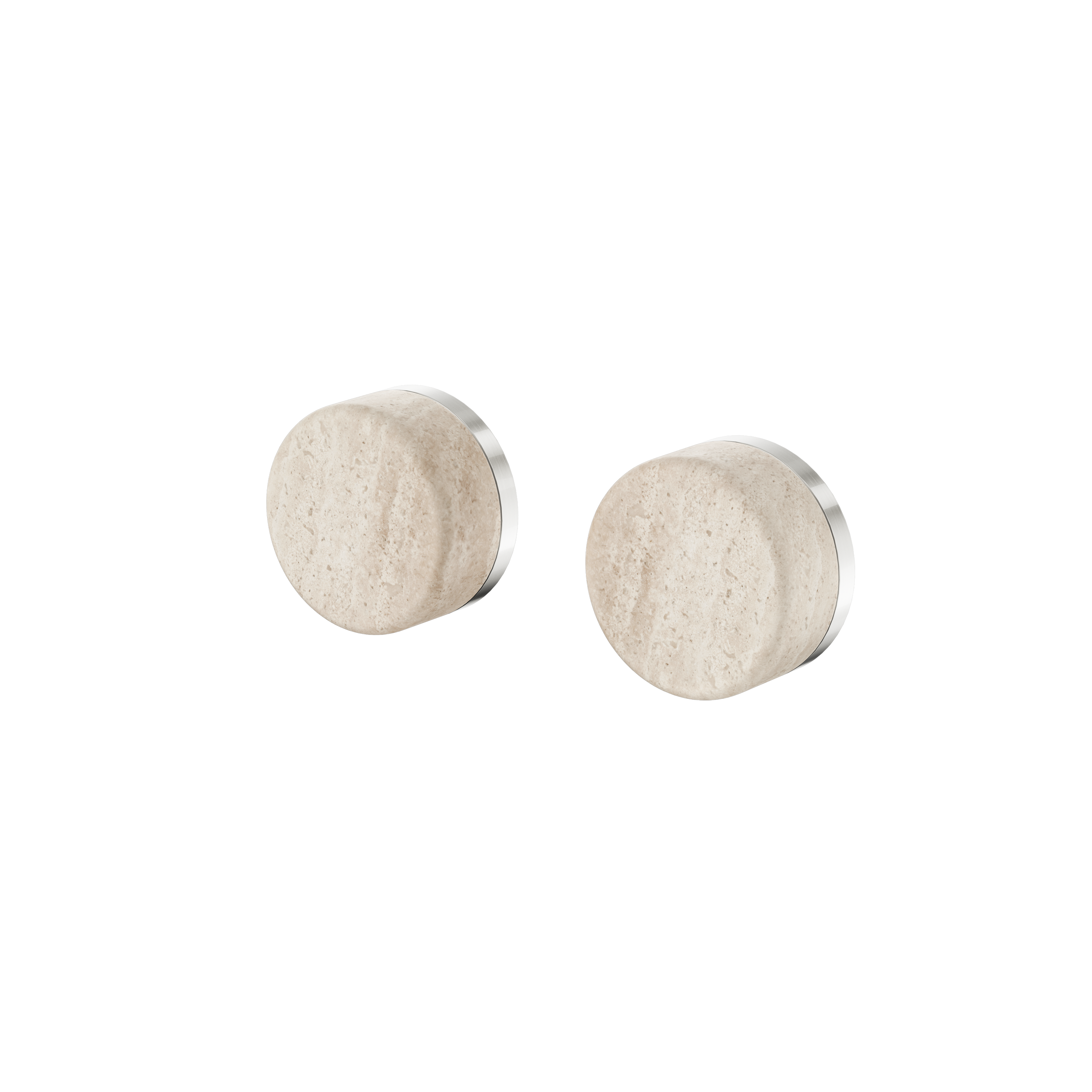 Serenity Wall Top Assembly With Rome Travertine Handle Brushed Nickel
