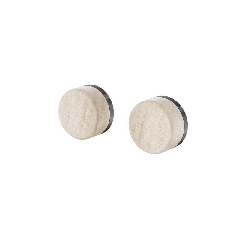 Serenity Wall Top Assembly With Rome Travertine Handle Gun Metal