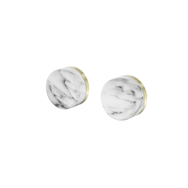 Serenity Wall Top Assembly With Arabescato Corchia Handle Brushed Gold