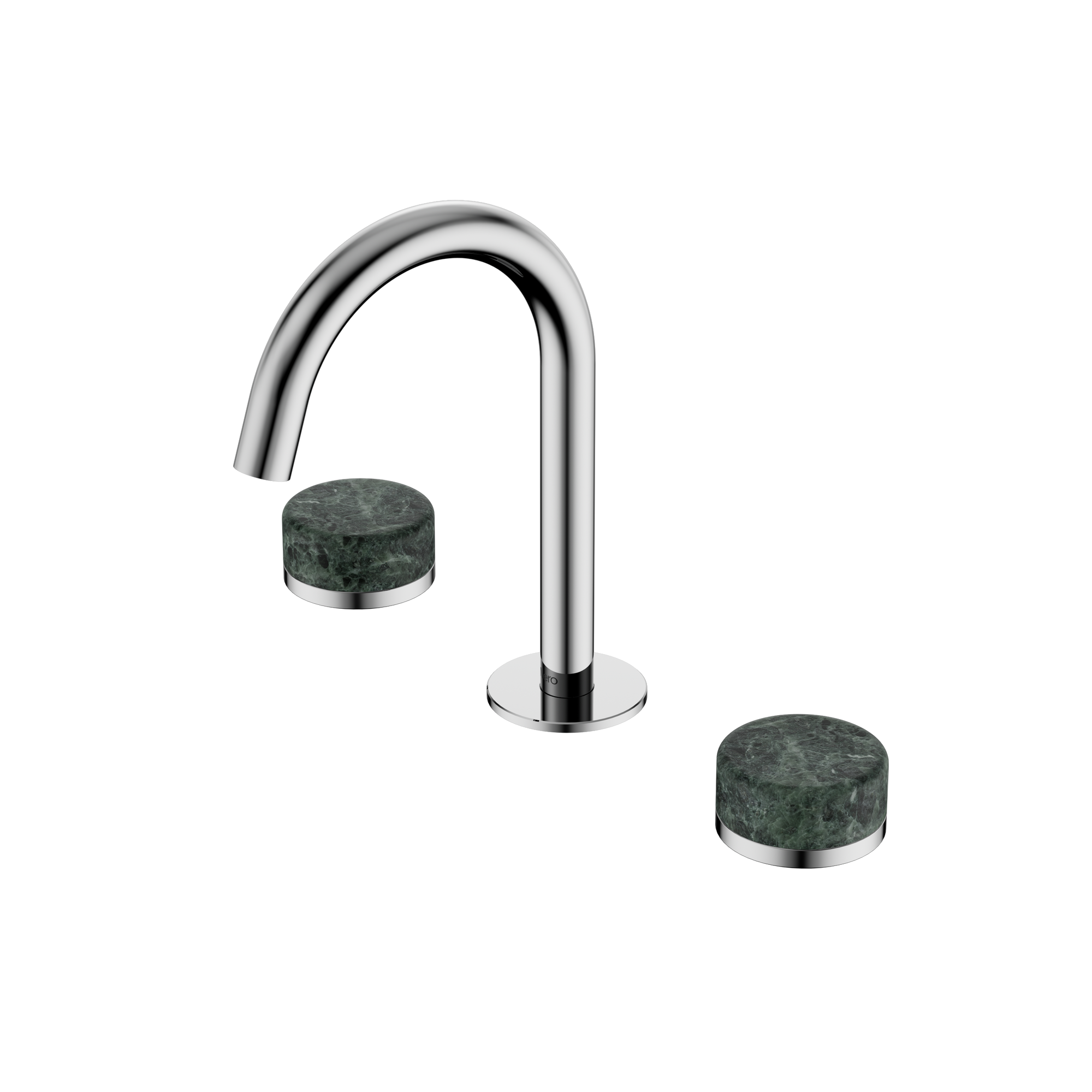 Serenity Basin Set Arc Spout With Verde Alpi Handle Chrome