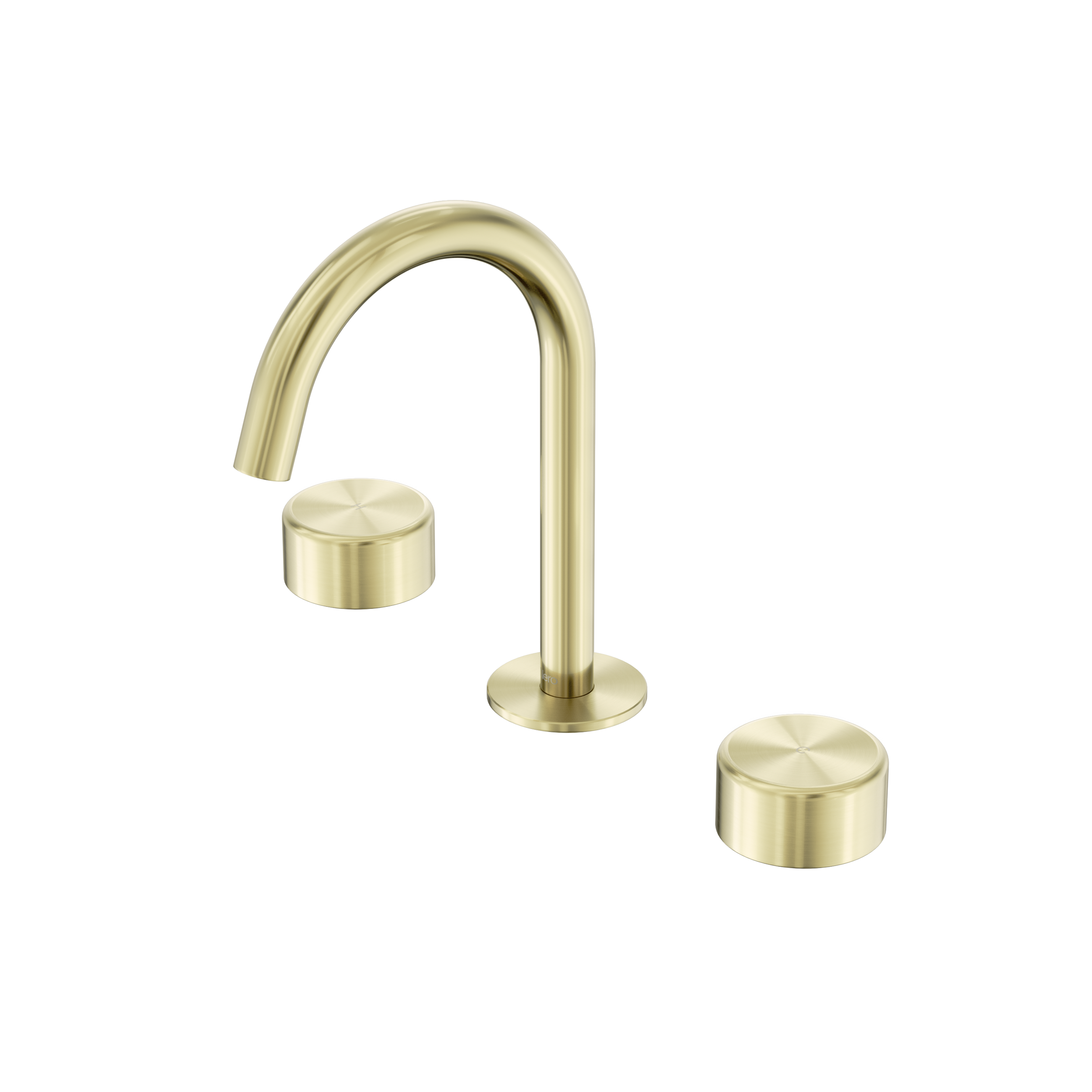 Serenity Basin Set Arc Spout With Metal Handle Brushed Gold