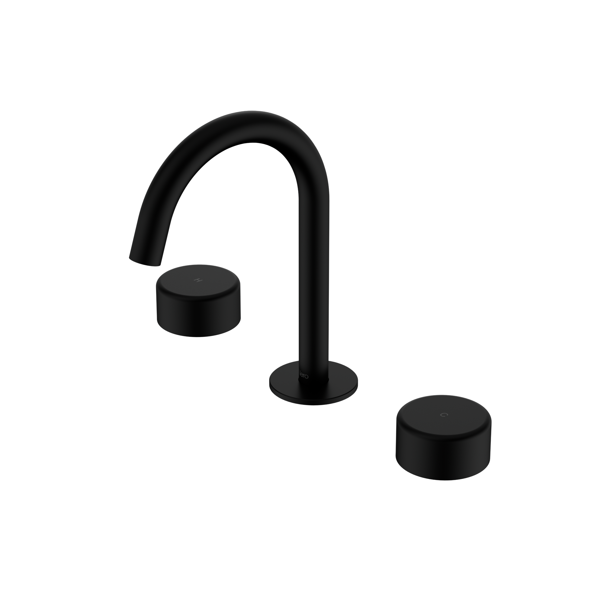 Serenity Basin Set Arc Spout With Metal Handle Matte Black