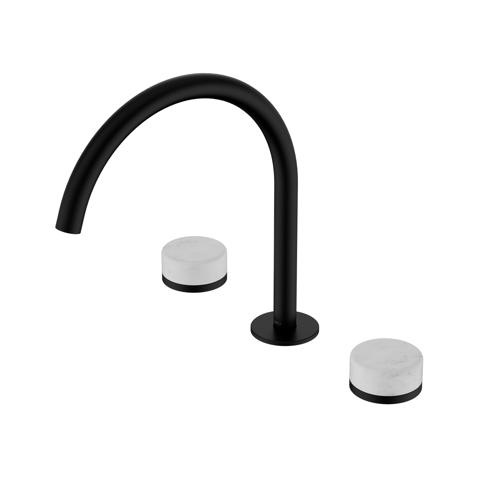 Serenity Bath/Kitchen Set Arc Spout With Carrara Handle Matte Black