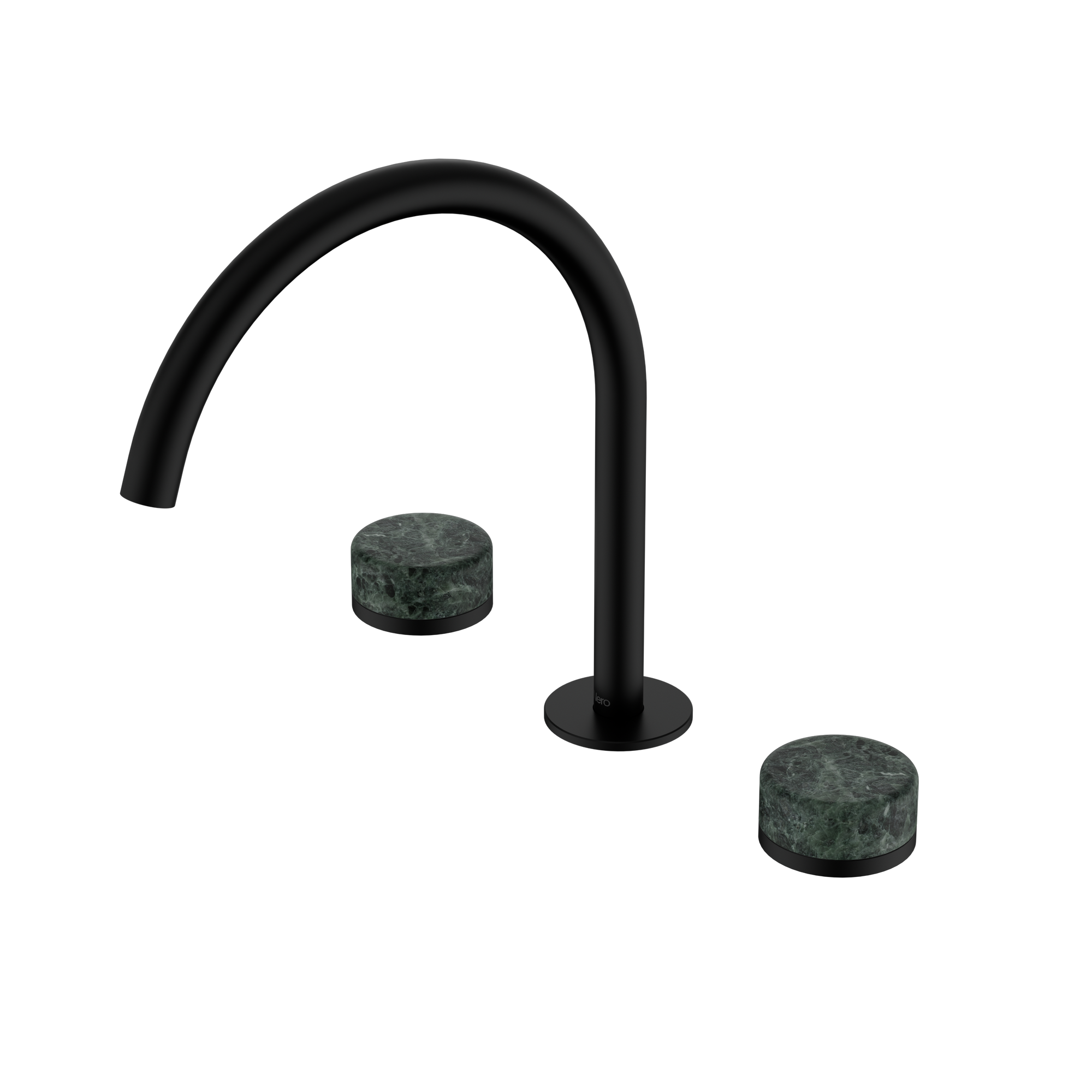 Serenity Bath/Kitchen Set Arc Spout With Verde Alpi Handle Matte Black