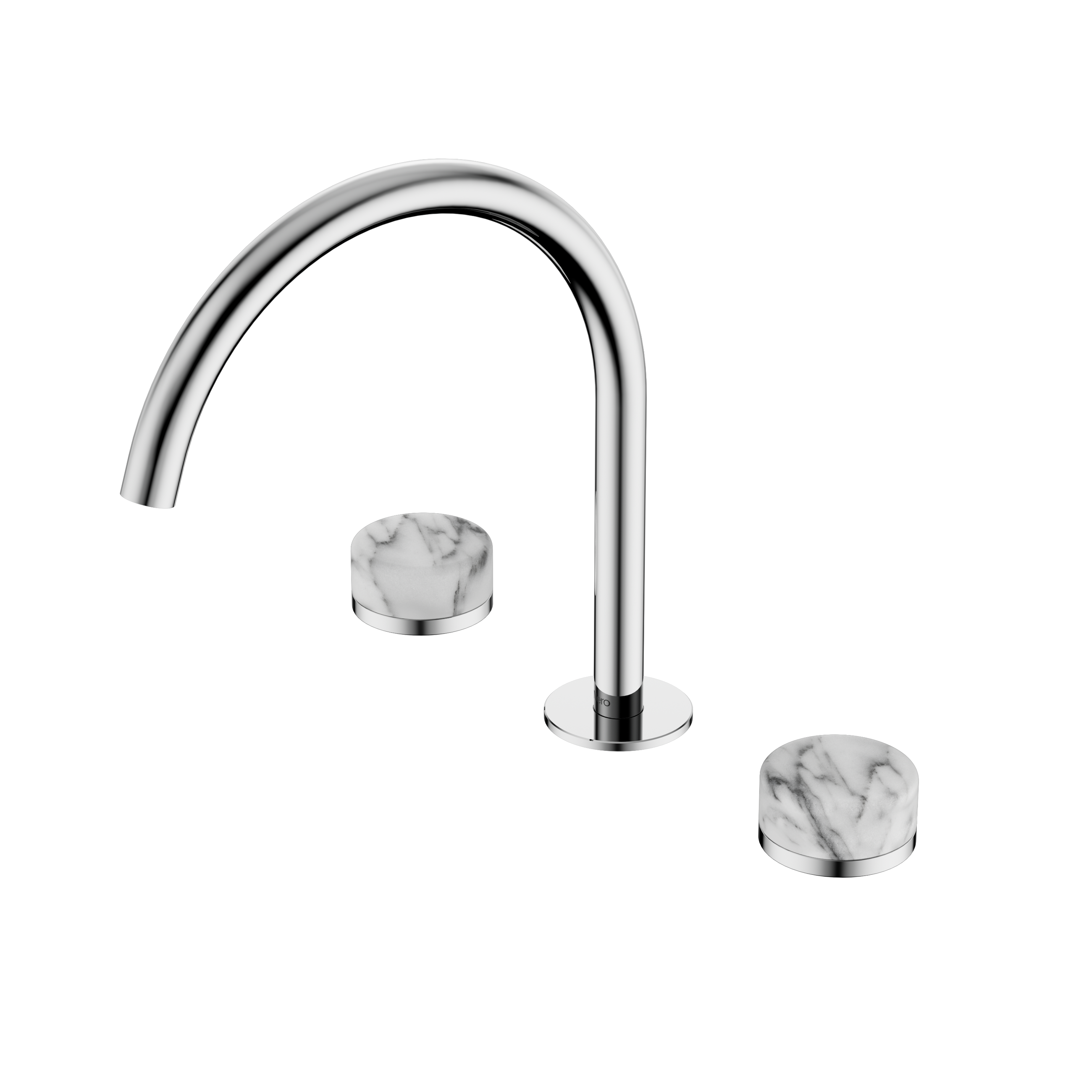 Serenity Bath/Kitchen Set Arc Spout With Arabescato Corchia Handle Chrome