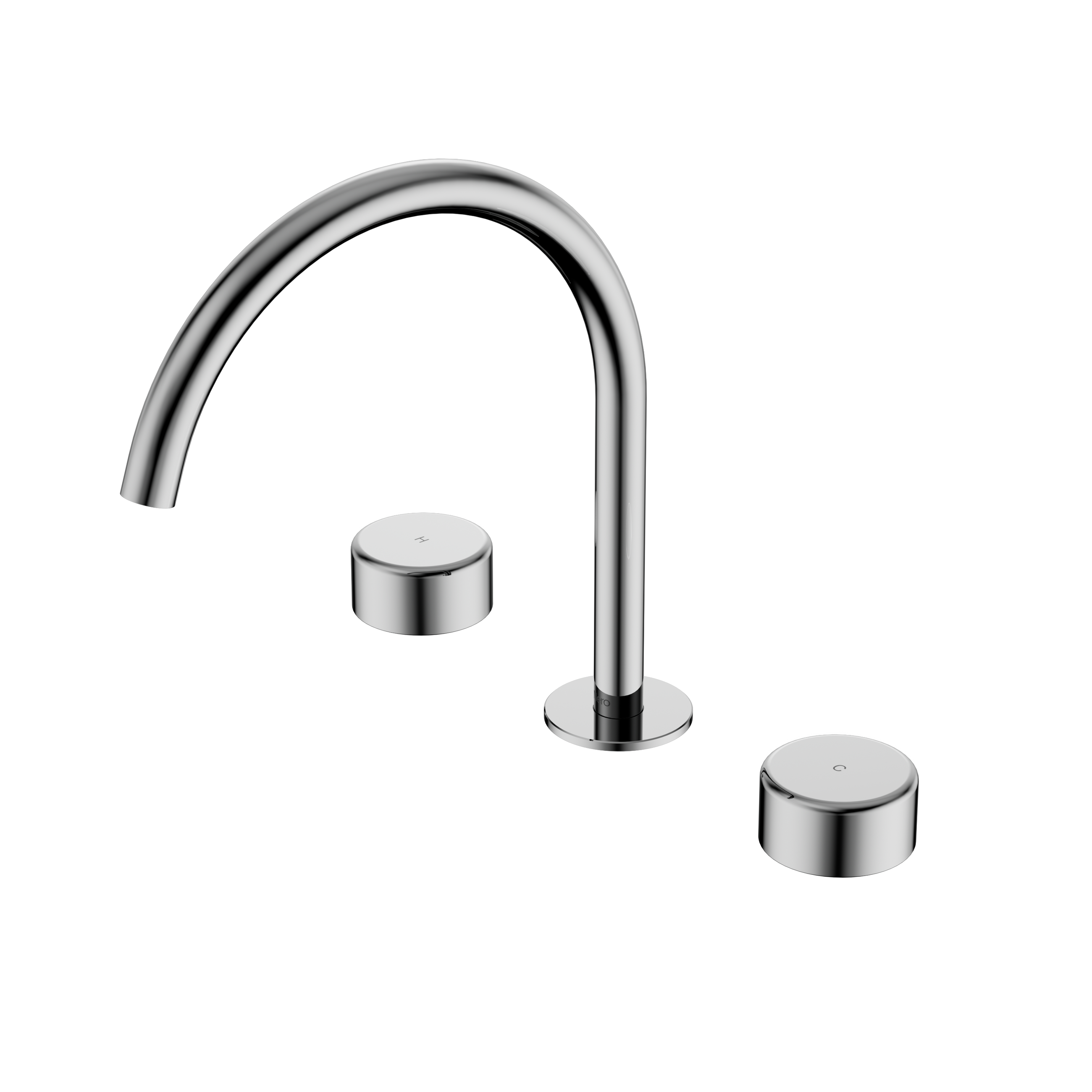 Serenity Bath/Kitchen Set Arc Spout With Metal Handle Chrome