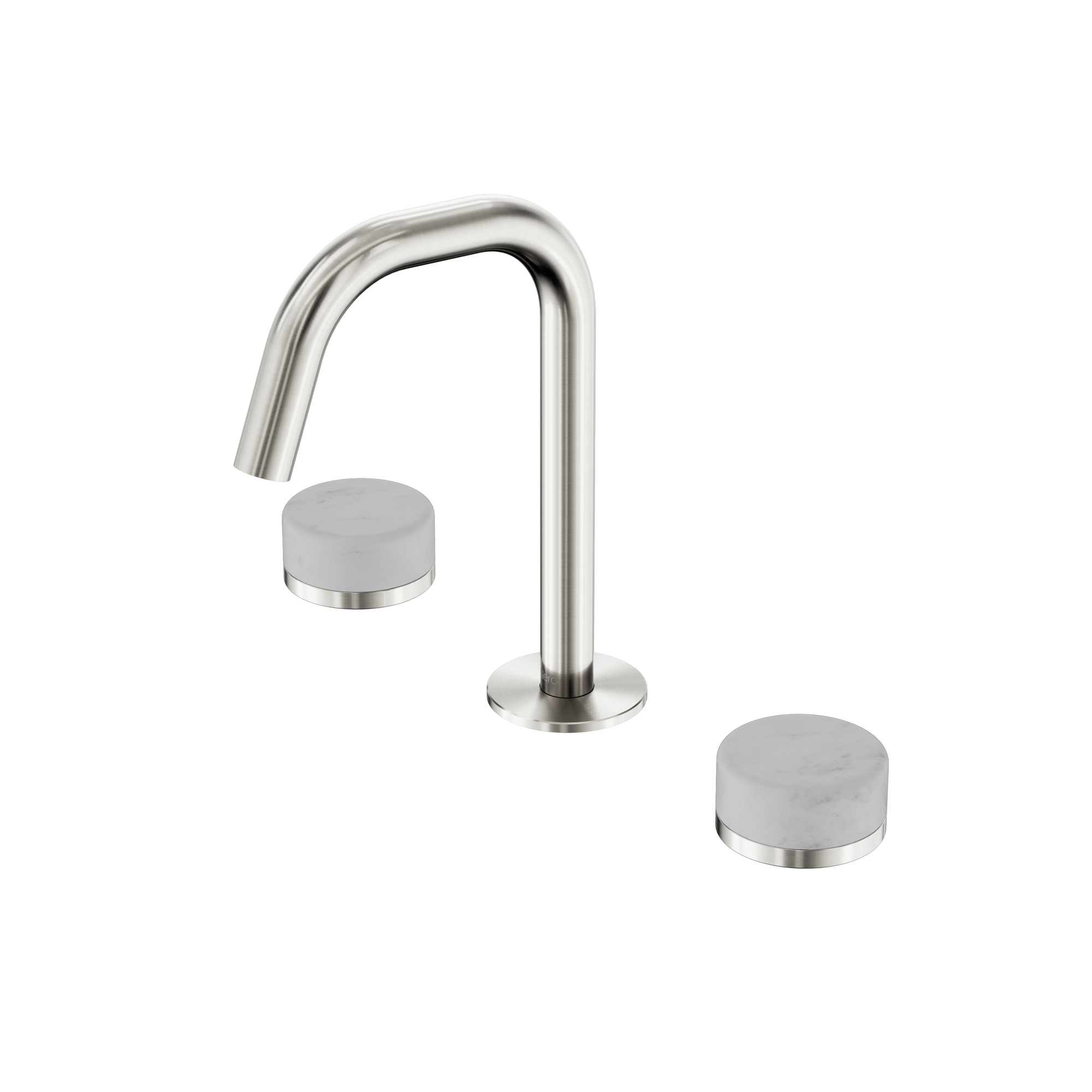 Serenity Basin Set Edge Spout With Carrara Handle Brushed Nickel