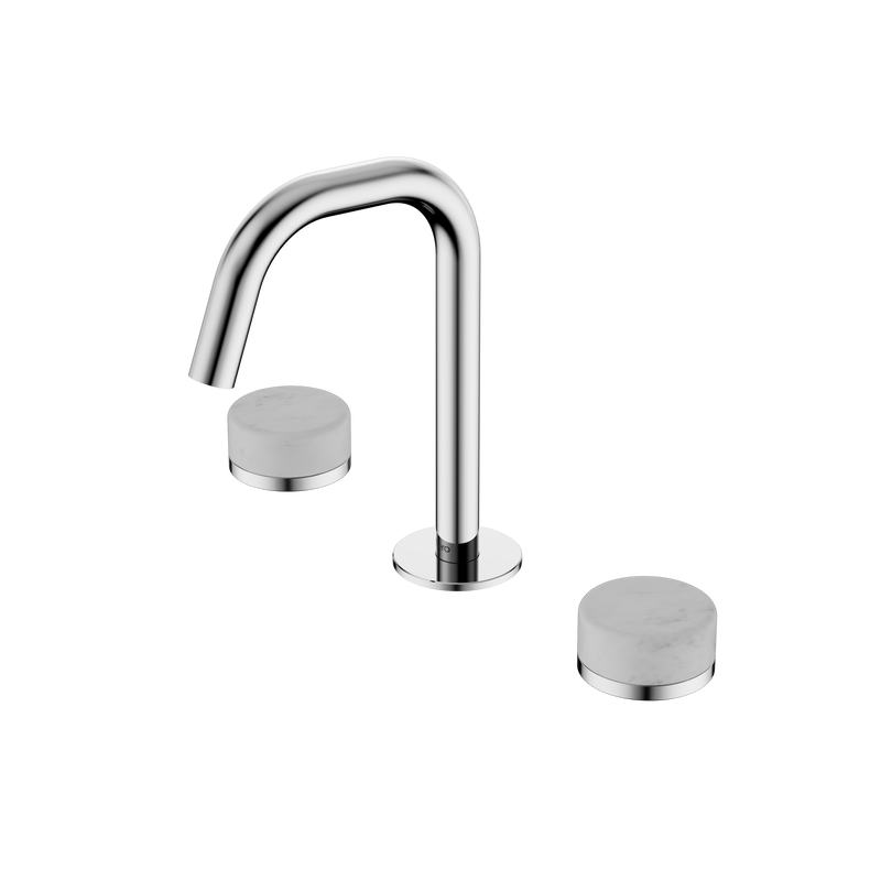 Serenity Basin Set Edge Spout With Carrara Handle Chrome