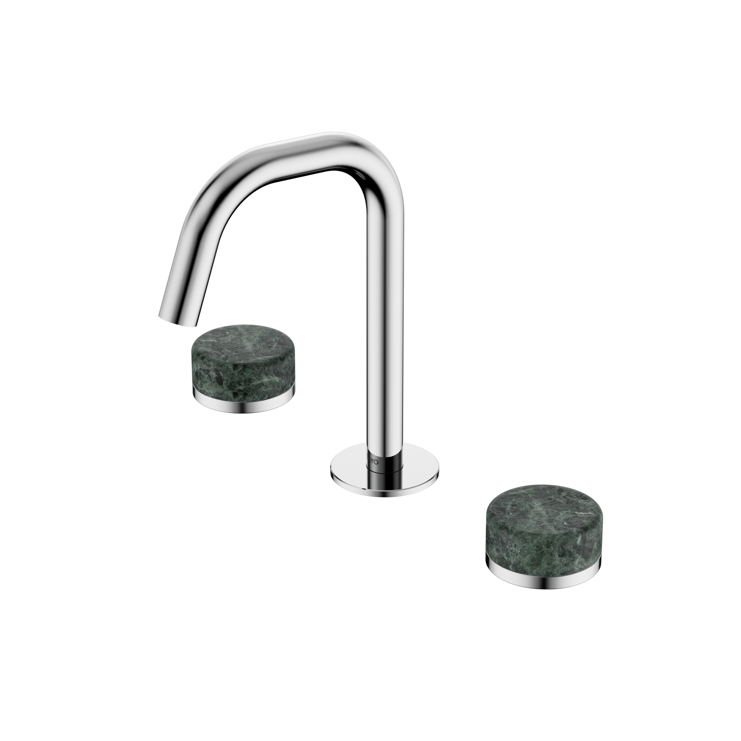 Serenity Basin Set Edge Spout With Verde Alpi Handle Chrome