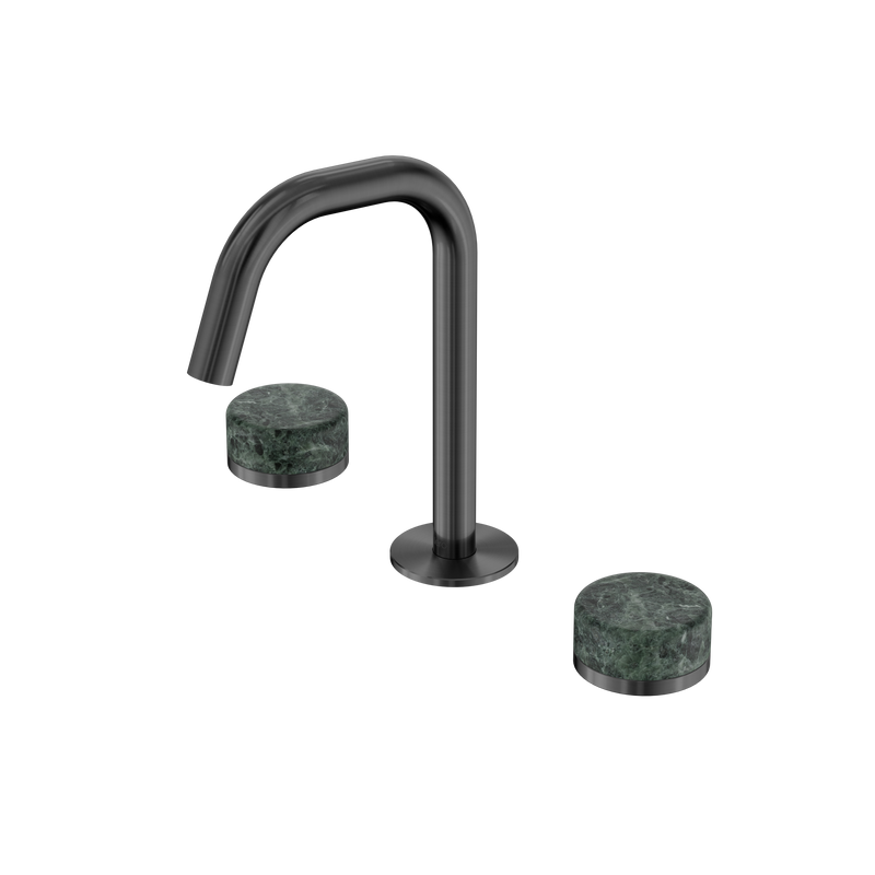 Serenity Basin Set Edge Spout With Verde Alpi Handle Gun Metal