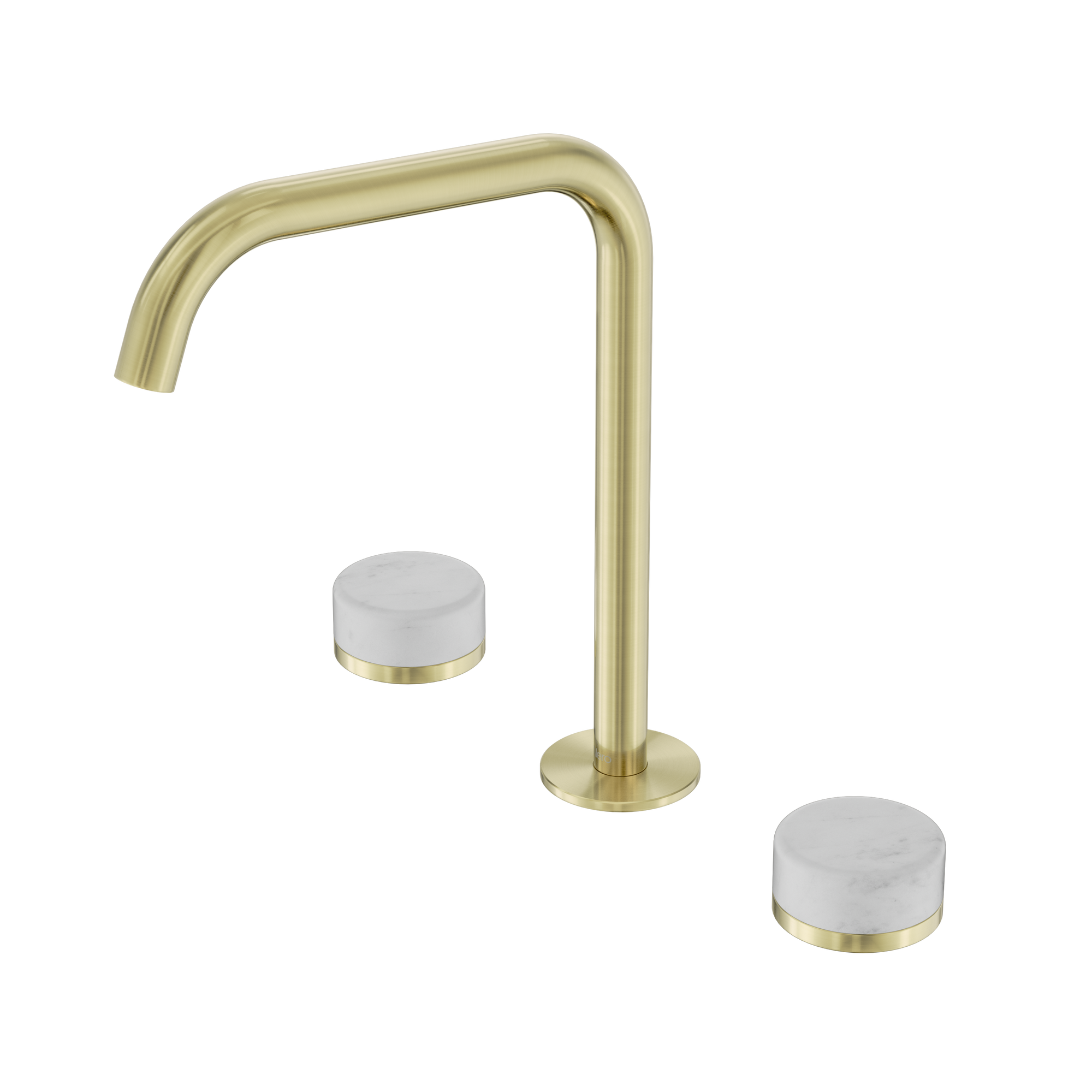Serenity Bath/Kitchen Set Edge Spout With Carrara Handle Brushed Gold
