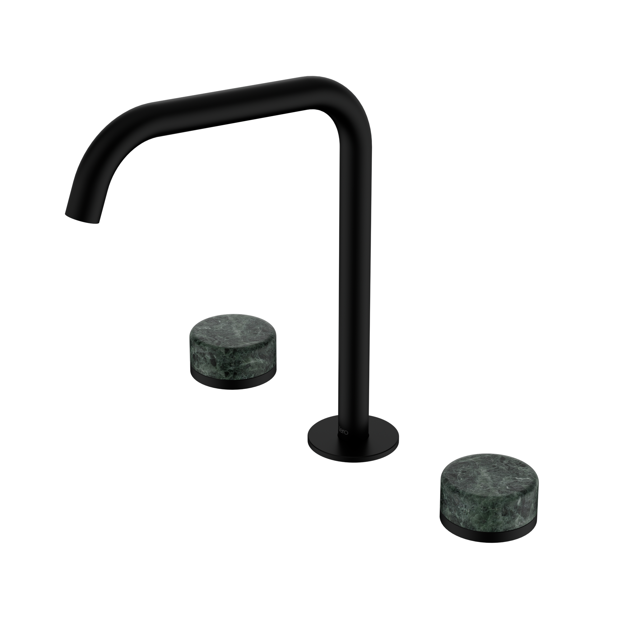 Serenity Bath/Kitchen Set Edge Spout With Verde Alpi Handle Matte Black