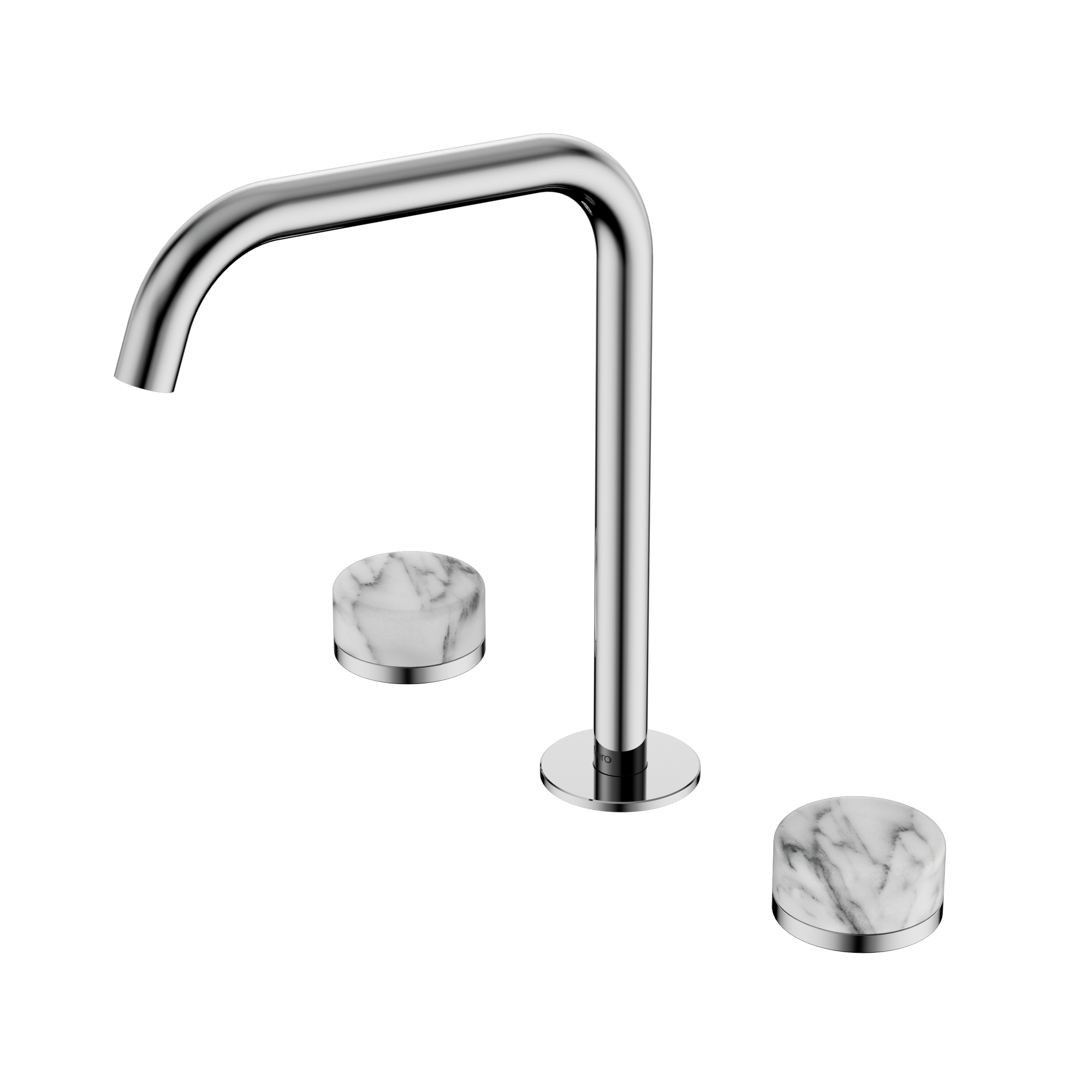 Serenity Bath/Kitchen Set Edge Spout With Arabescato Corchia Handle Chrome