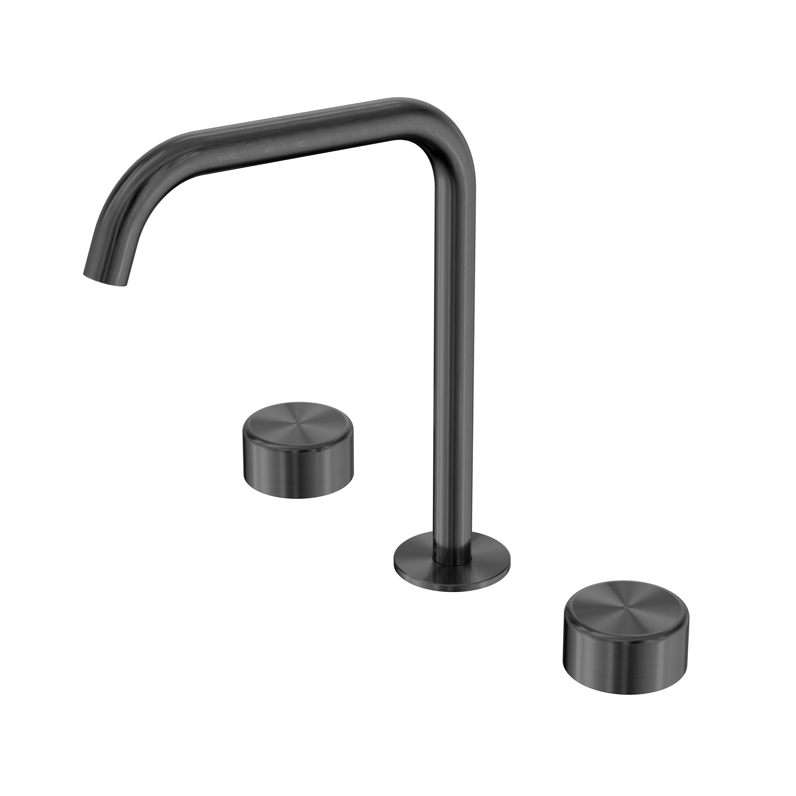 Serenity Bath/Kitchen Set Edge Spout With Metal Handle Gun Metal