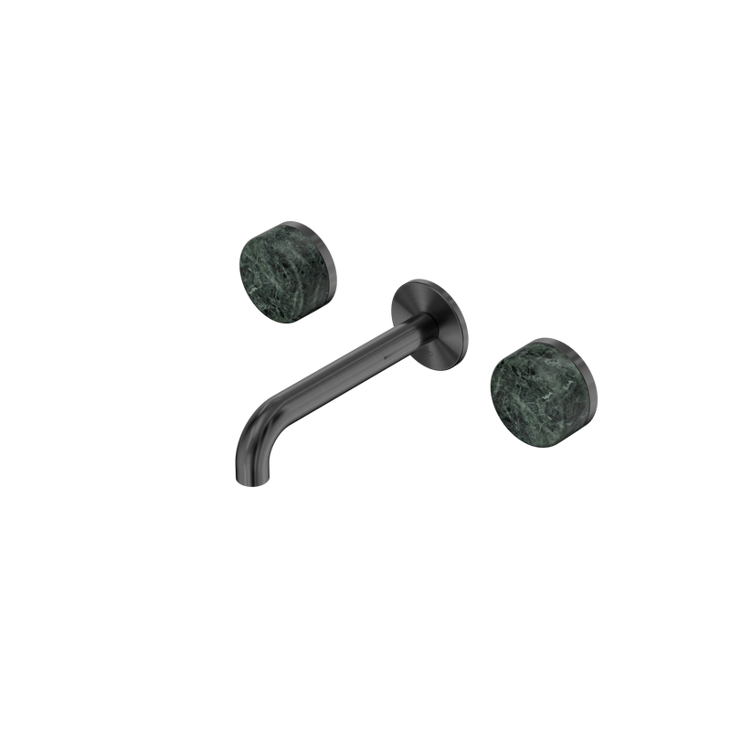 Serenity Wall Basin Set 160mm Spout With Verde Alpi Handle Gun Metal