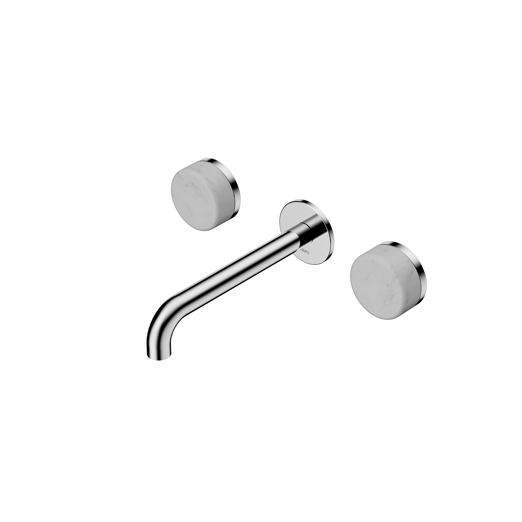 Serenity Wall Basin Set 185mm Spout With Carrara Handle Chrome