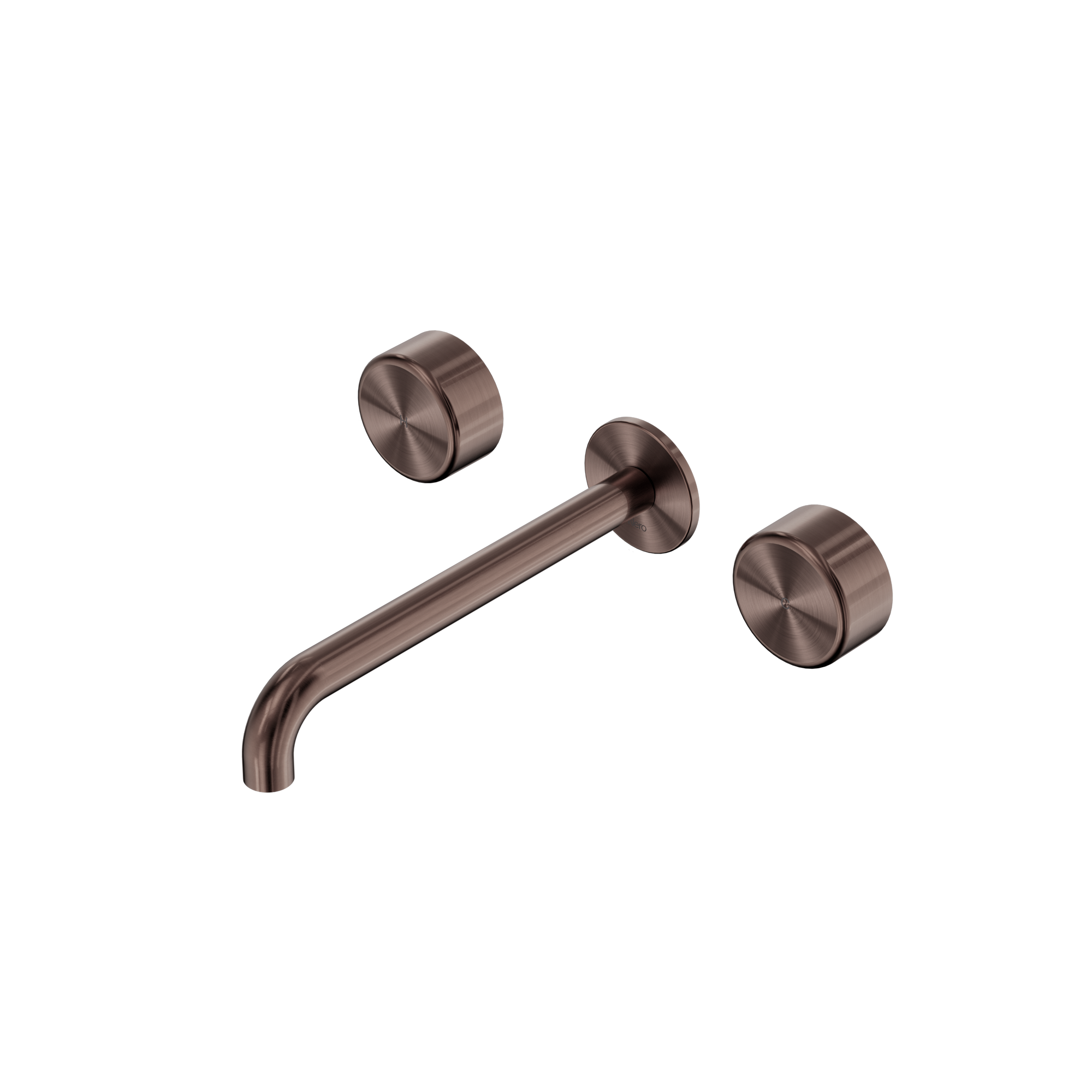 Serenity Wall Basin Set 220mm Spout With Metal Handle Brushed Bronze