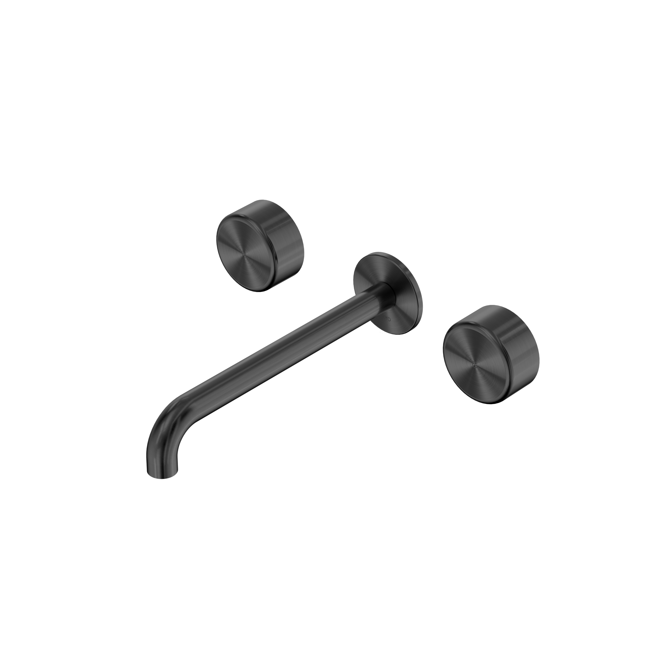 Serenity Wall Basin Set 220mm Spout With Metal Handle Gun Metal