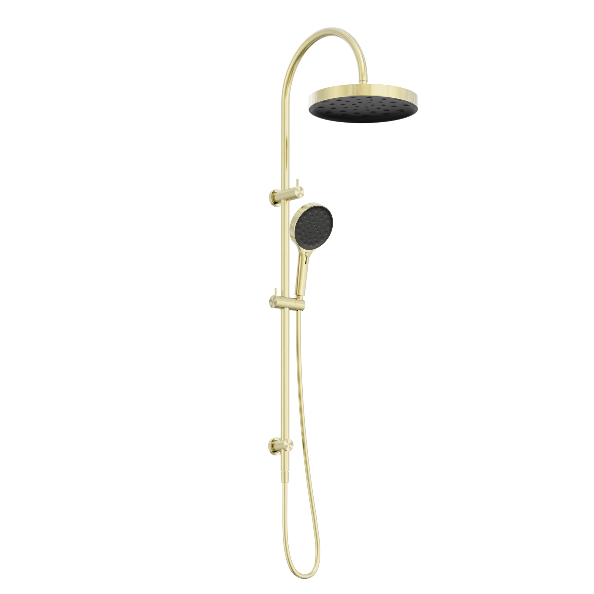 Serenity Twin Shower Brushed Gold