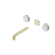Serenity Wall Basin Set 160mm Spout With Carrara Handle Trim Kit Only Brushed Gold