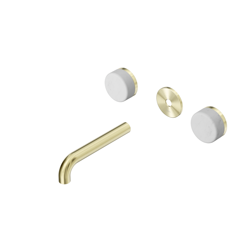 Serenity Wall Basin Set 160mm Spout With Carrara Handle Trim Kit Only Brushed Gold