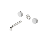 Serenity Wall Basin Set 160mm Spout With Carrara Handle Trim Kit Only Brushed Nickel