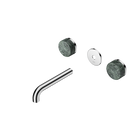 Serenity Wall Basin Set 160mm Spout With Verde Alpi Handle Trim Kit Only Chrome