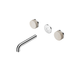 Serenity Wall Basin Set 160mm Spout With Rome Travertine Handle Trim Kit Only Chrome