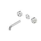 Serenity Wall Basin Set 160mm Spout With Metal Handle Trim Kit Only Brushed Nickel