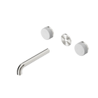 Serenity Wall Basin Set 185mm Spout With Carrara Handle Trim Kit Only Brushed Nickel