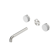 Serenity Wall Basin Set 185mm Spout With Carrara Handle Trim Kit Only Brushed Nickel