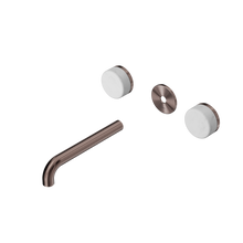 Serenity Wall Basin Set 185mm Spout With Carrara Handle Trim Kit Only Brushed Bronze