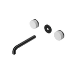 Serenity Wall Basin Set 185mm Spout With Carrara Handle Trim Kit Only Matte Black