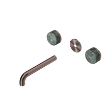 Serenity Wall Basin Set 185mm Spout With Verde Alpi Handle Trim Kit Only Brushed Bronze