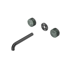 Serenity Wall Basin Set 185mm Spout With Verde Alpi Handle Trim Kit Only Gun Metal