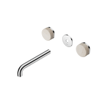 Serenity Wall Basin Set 185mm Spout With Rome Travertine Handle Trim Kit Only Chrome