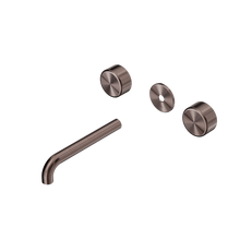 Serenity Wall Basin Set 185mm Spout With Metal Handle Trim Kit Only Brushed Bronze